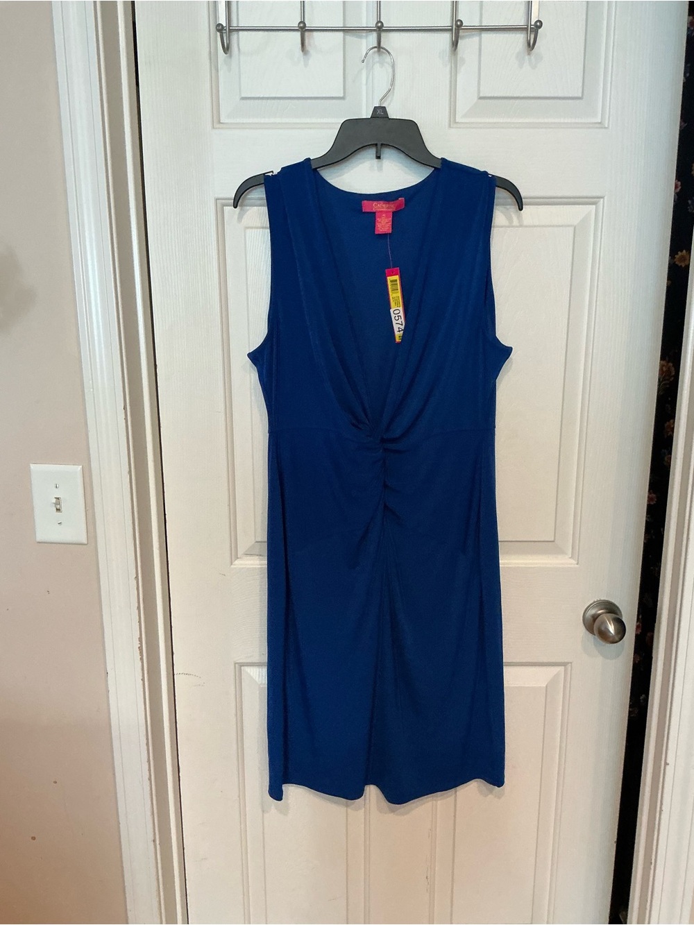 Catherines Royal Blue Twist-Front Midi Dress